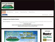 Tablet Screenshot of greenlawnsprinklers.com